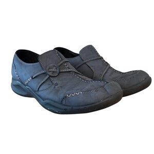 Clarks Gray Slip-On Loafers